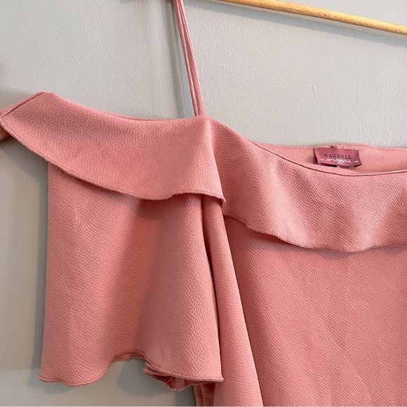 #83 Ragdoll Rose Pink Off The Shoulder Spaghetti Strap Top - Picture 3 of 7
